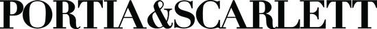 Portia & Scarlett logo — formal occasion wear public brand example in Madgicx Labs research