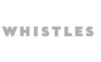 Whistles logo — formal occasion wear public brand example in Madgicx Labs research