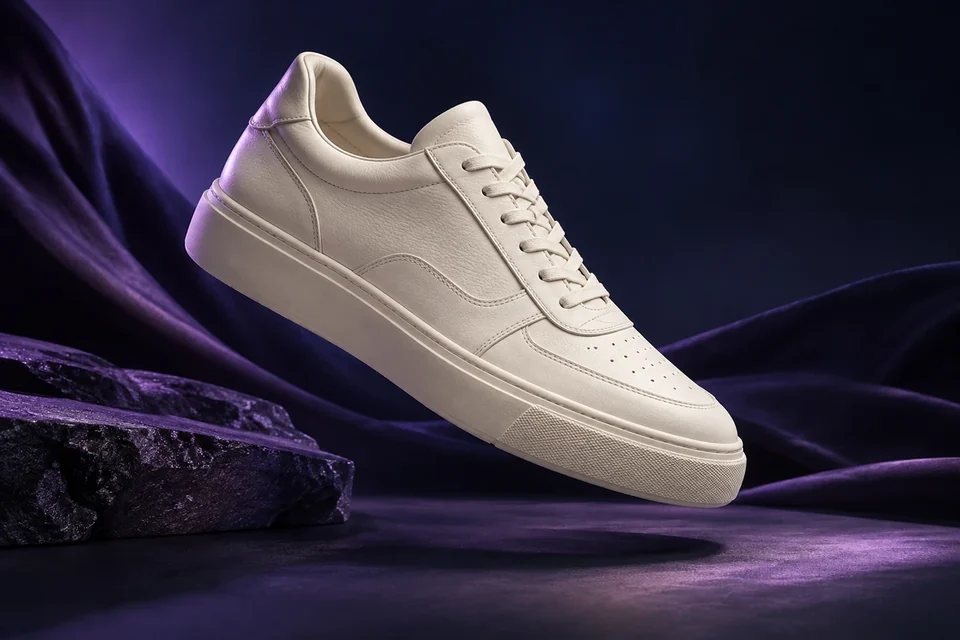 Ivory leather sneaker - Apparel & Fashion Meta ads research index