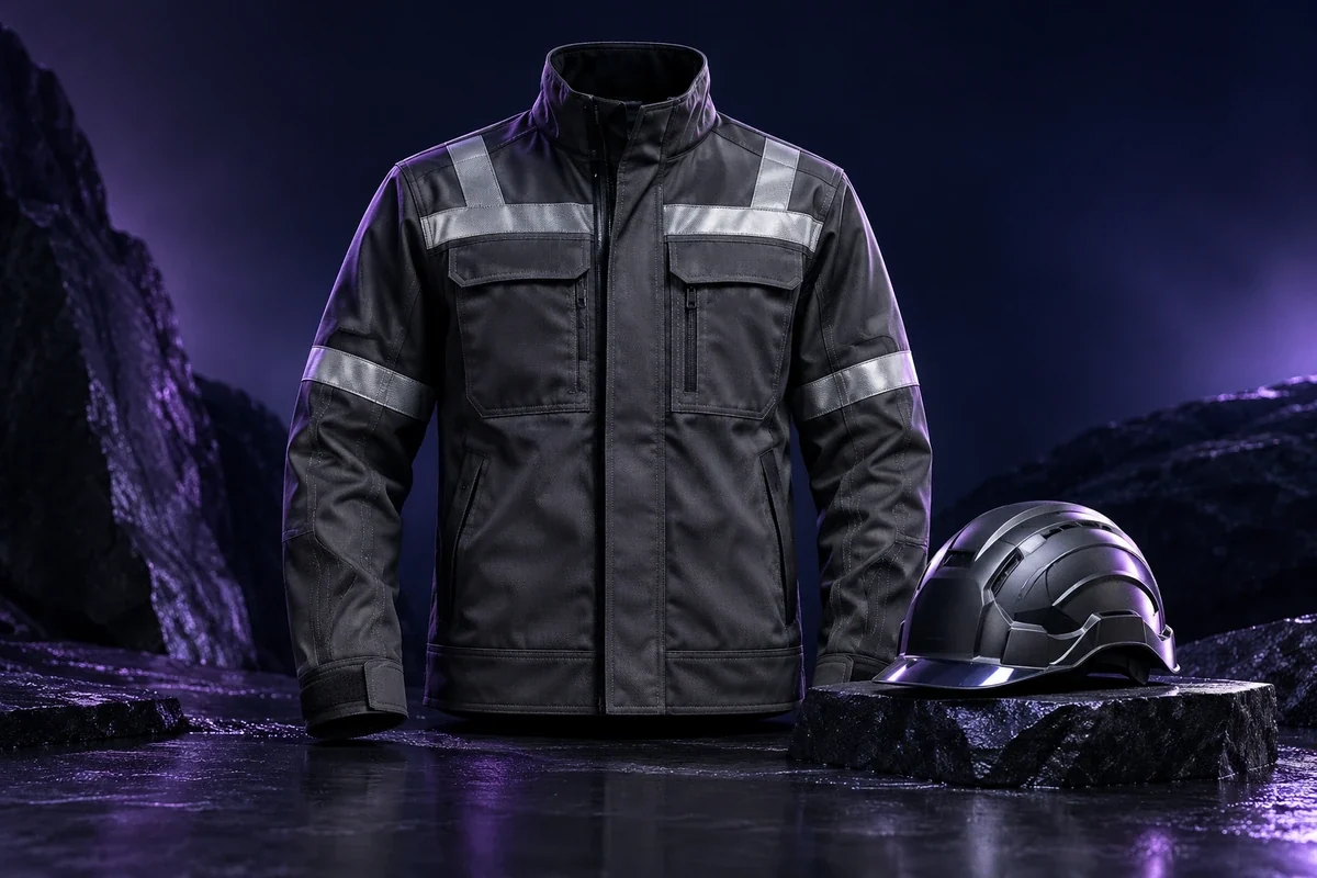 Reflective work jacket and protective helmet - Functional & Protective Apparel Meta ads research by Madgicx Labs