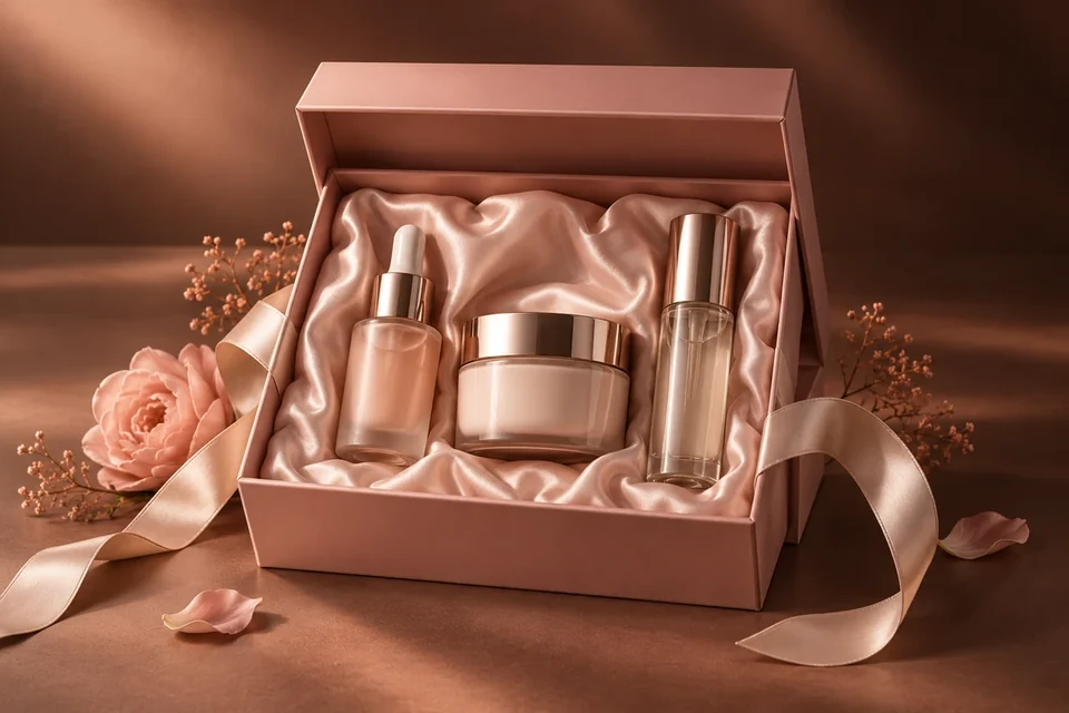 Skincare gift set in a satin-lined box - Beauty & Personal Care Meta ads research index