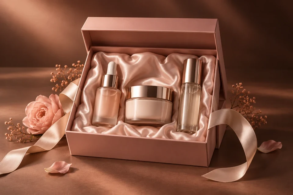 Skincare gift set in a satin-lined box - Beauty & Personal Care Meta ads research index