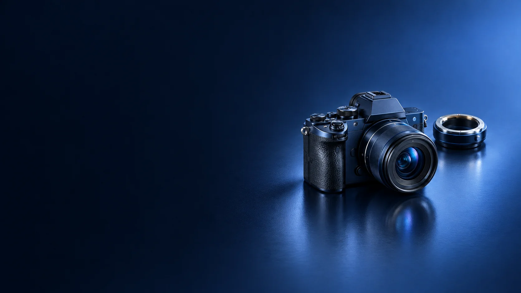 Unbranded mirrorless camera with a separate metal adapter ring. - Camera & Photography Equipment Meta ads research by Madgicx Labs