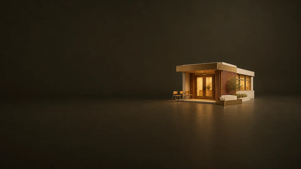 A miniature school entrance with three small chairs and a brass tray of blank application cards. - K-12 Education Institutions Meta ads research index