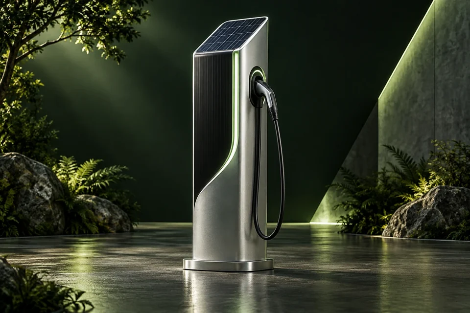 Electric vehicle charging pedestal and connector - Renewable Energy & Clean Tech Meta ads research index
