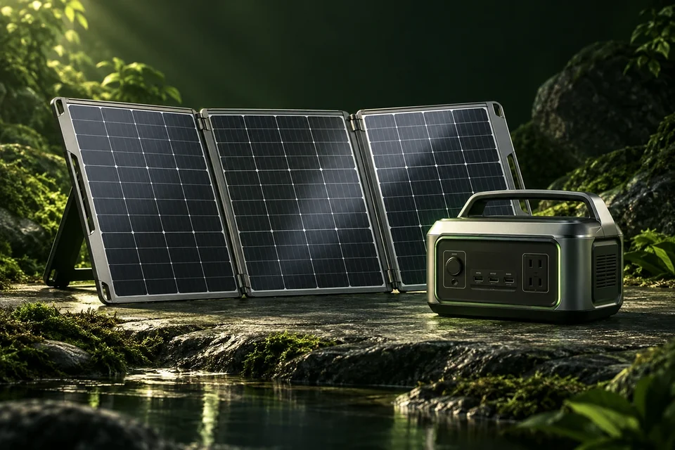 Folding solar panel and portable power station - Renewable Energy & Clean Tech Meta ads research index