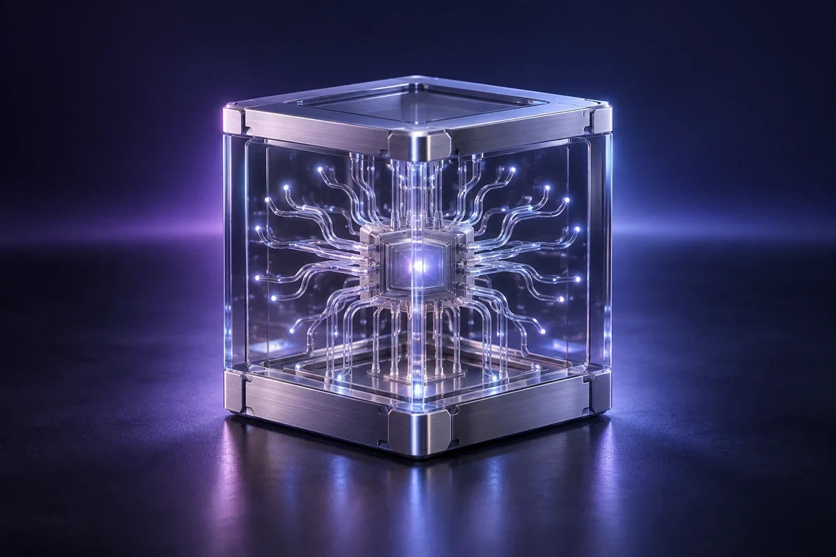 Glass neural processor with branching circuits - AI & Machine Learning Platforms Meta ads research by Madgicx Labs